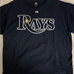 Majestic navy Tampa Bay Rays B.J. Upton t-shirt Size XL #MLB #baseball